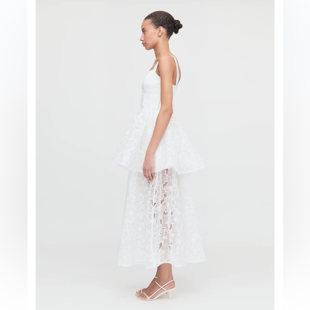 Hill House Home The Isabelle Dress - White Floral Organza size 8 - Picture 4 of 16